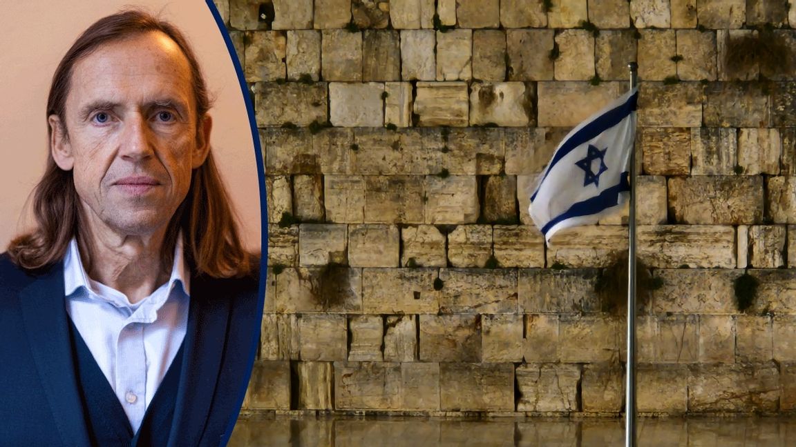 Israels flagga vajar framför Klagomuren i Jerusalem. Foto: Benjamin Istanbuli på Unsplash.