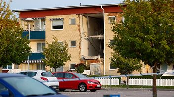 Huset i Ekholmen efter sprängdådet. Foto: Stefan Jerrevång/TT