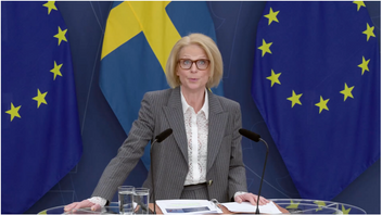 Finansminister Elisabeth Svantesson (M). Foto: Skärmavbild/Regeringskansliet