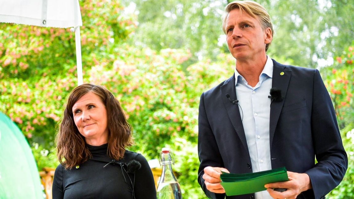 Märta Stenevi och Per Bolund är språkrör för Miljöpartiet. Foto: Pontus Lundahl/TT