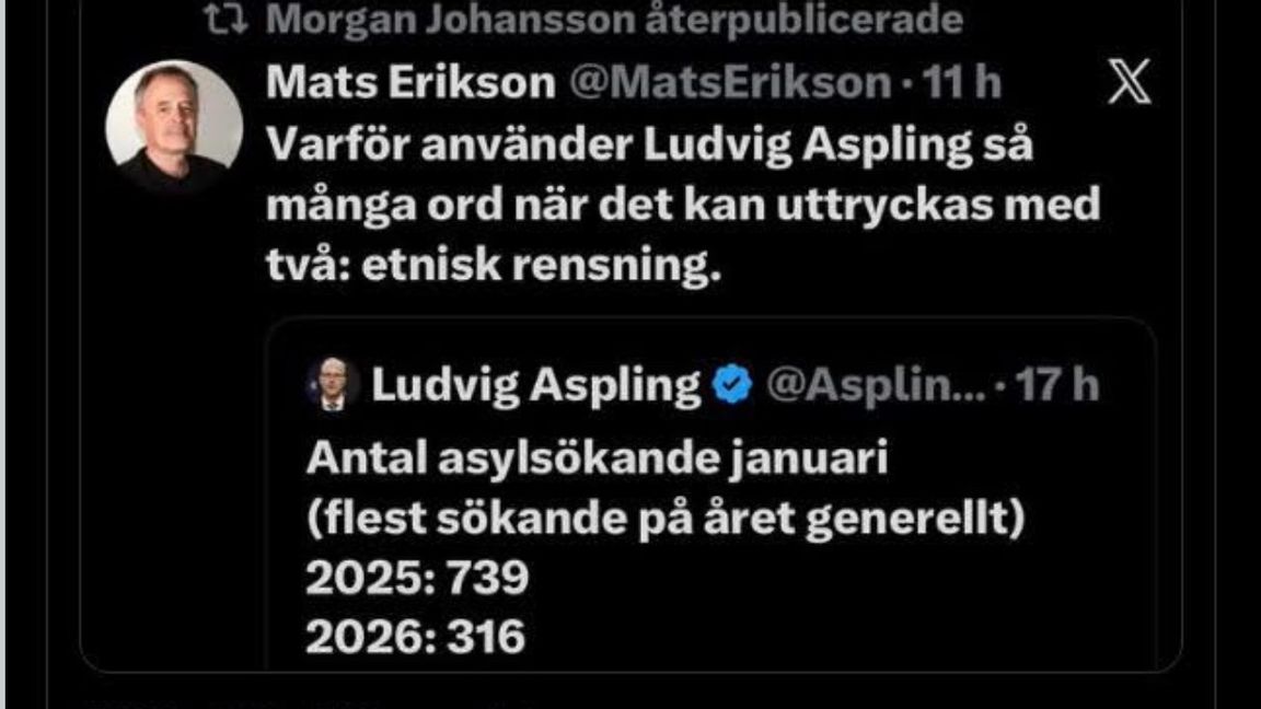 Debatten börjar som ett angrepp på en Sverigedemokrat. Foto: Skärmdump