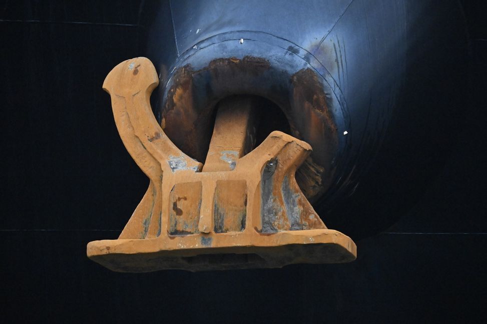 Ankaret är skadat – enligt rederiet på grund av hårt väder. Johan Nilsson/TT