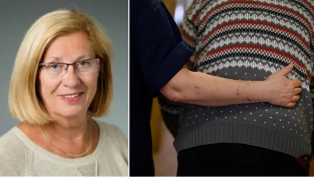 Britt-Inger Saveman, professor emerita i omvårdnad vid Umeå universitet, har forskat om våld mot äldre i 40 år. Foto: Umeå universitet/Oscar Olsson/TT