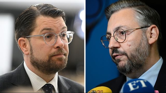 Åkesson och Demirok hamnade i ordbråk på X. Foto: Jessica Gow/Fredrik Sandberg/TT