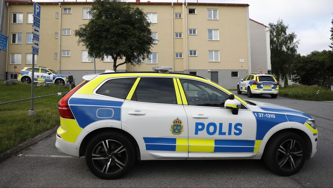 Under tisdagskvällen anhölls en person efter att en man skjutits ihjäl i Södertälje. Foto: MICKAN MÖRK/TT