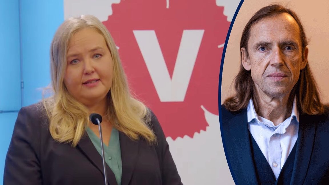 Ida Gabrielsson (V) har tröttnat på Centerpartiet. Foto: Skärmbild från Youtube.