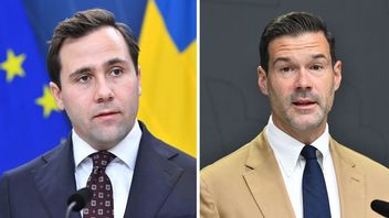 Benjamin Dousa (M) och Johan Forsell (M). Foto: Lars Schröder/TT