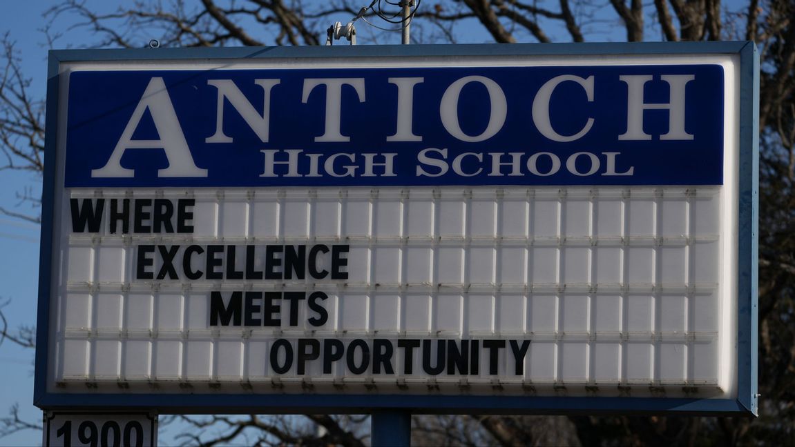 Antioch High School i Nashville, Tennessee, utsattes för en skjutning tidigare i veckan. Foto: George Walker IV/AP/TT
