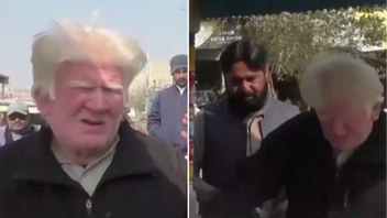 Saleem Bagga har blivit en sensation i pakistanska Sahiwal där han säljer sin rispudding samtidigt som han underhåller kunderna med sång. Foto: Reuters