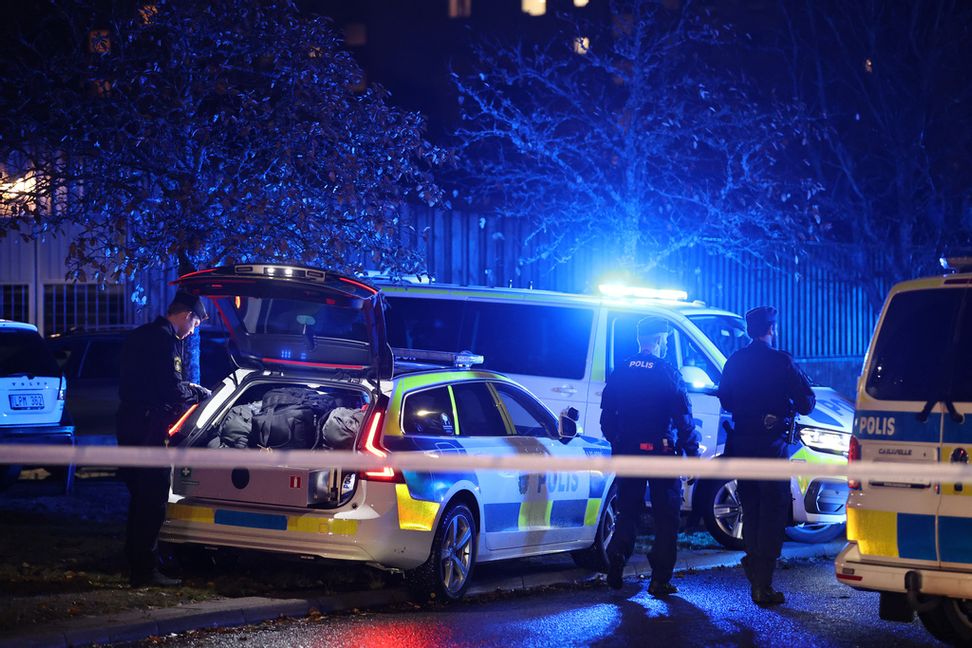 En stor polisinsats inleddes i samband med mordet i fredags. FotoArkivbild. Foto: Caisa Rasmussen/TT