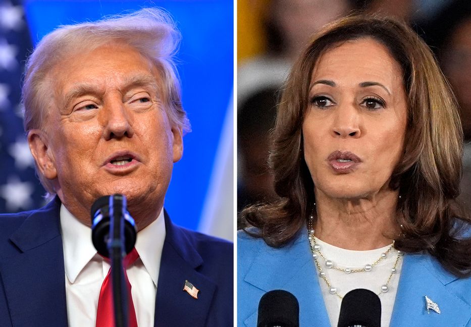 USA:s presidentval – där republikanen Donald Trump och demokraten Kamala Harris är huvudkombattanterna – kan ställa till det, varnar Handelsbankens ekonomer. Arkivbild AP/TT