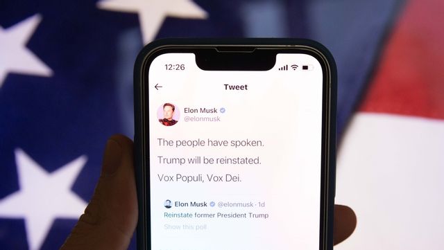Elon Musk öppnade åter Trumps konto på Twitter. Formuleringarna har väckt debatt eftersom de kan tolkas politiskt också. Foto: Mega/TT