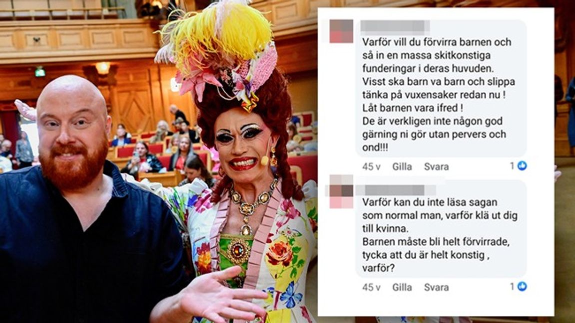 Petter Wallenberg, här tillsammans med dragartisten Jan Ericson, polisanmälde en 67-årig kvinna för en kommentar på Facebook.