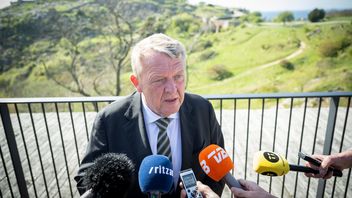 Danmarks utrikesminister Lars Løkke Rasmussen (M), fotograferad på Bornholm i april. Johan Nilsson/TT