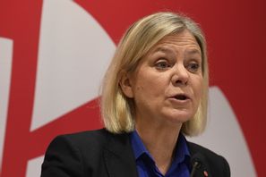 Socialdemokraternas partiordförande Magdalena Andersson har KU-anmälts av Moderaterna. Arkivbild. Jakob Åkersten Brodén/TT