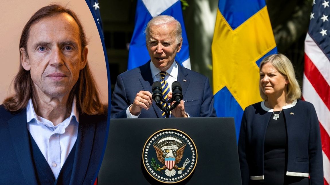 Magdalena Andersson (S) och läromästaren Joe Biden. Foto: Pontus Lundahl/TT