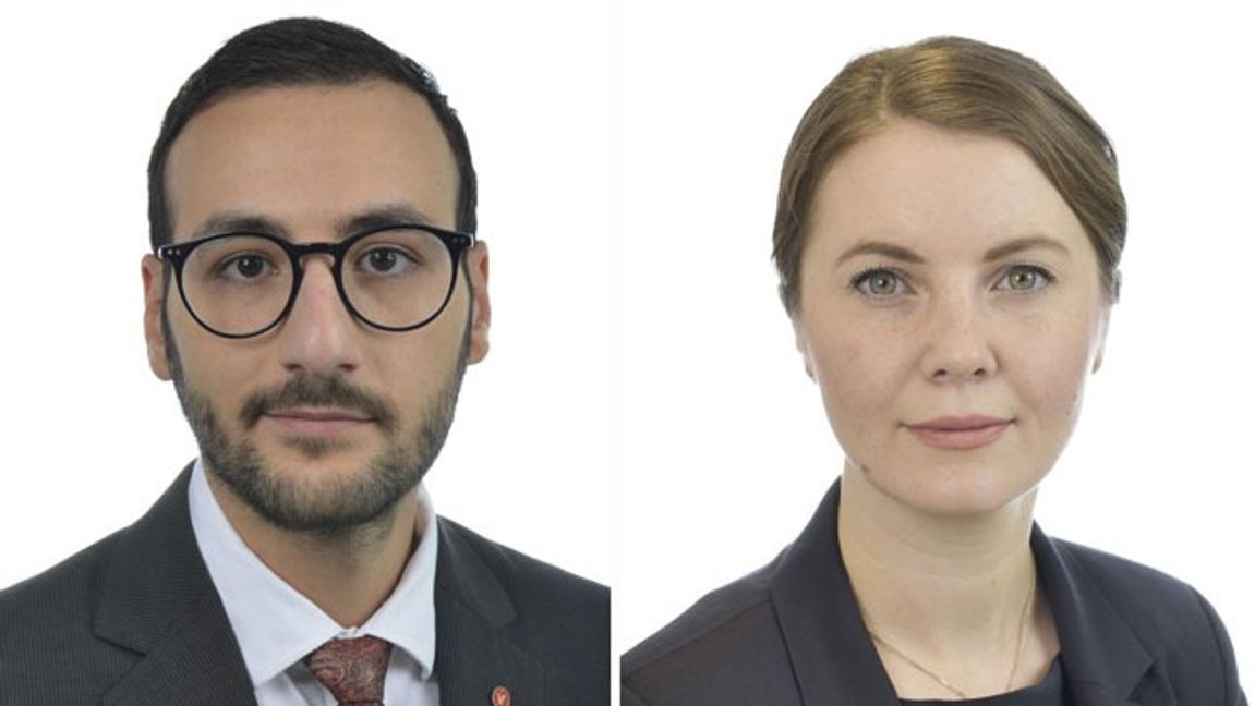 Tony Haddou (V) och Ida Karkiainen (S). Foto: Sveriges Riksdag.