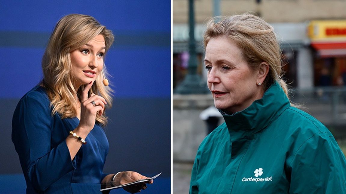 Ebba Busch (KD) och Elisabeth Thand Ringqvist (C). Foto: Fredrik Sandberg/Adam Ihse/TT