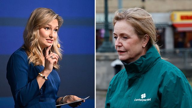 Ebba Busch (KD) och Elisabeth Thand Ringqvist (C). Foto: Fredrik Sandberg/Adam Ihse/TT