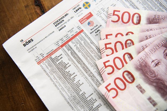 Stockholmsbörsen sjunker. Arkivbild. Foto: Henrik Montgomery/TT