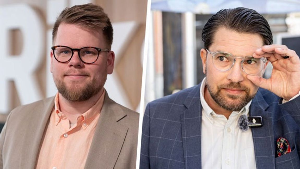 T.v Jacob Hagnell och t.h Jimmie Åkesson (SD). Foto: Riks/Christine Olsson/TT.