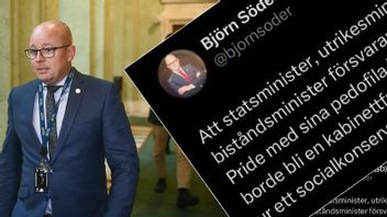 Sverigedemokraternas Björn Söder ägnade onsdagen åt att twittra kritiskt om Pride. Foto: Tim Aro/TT / Skärmavbild X