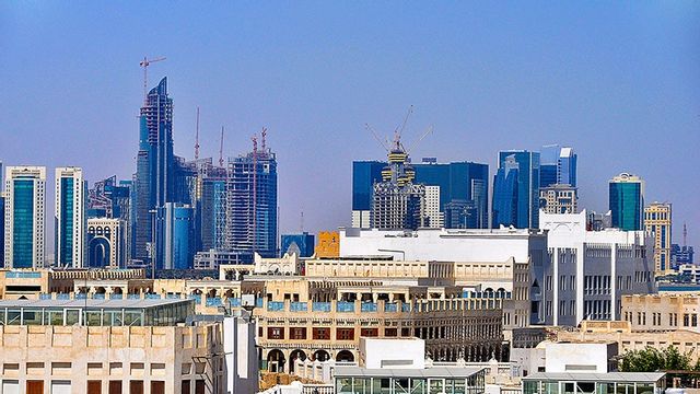 Skyskrapor i staden Doha i Qatar. Genrebild. Gustav Sjöholm/TT