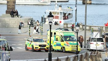 Olyckan skedde vid Slottsbacken utanför Stockholms slott. Foto: Caisa Rasmussen/TT