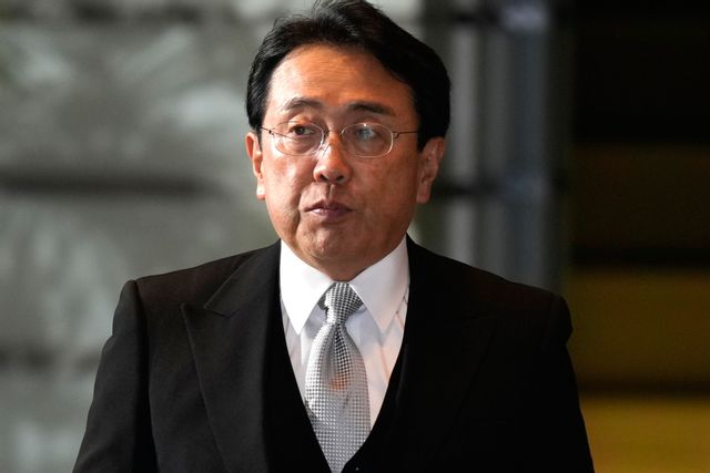 Ryosei Akazawa har utsetts till att sköta Japans tullförhandlingarna med USA. Arkivbild. Foto: Hiro Komae/AP/TT