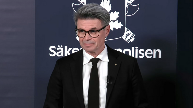 Fredrik Hallström är operativ chef på Säpo. Foto: Skärmdump Youtube