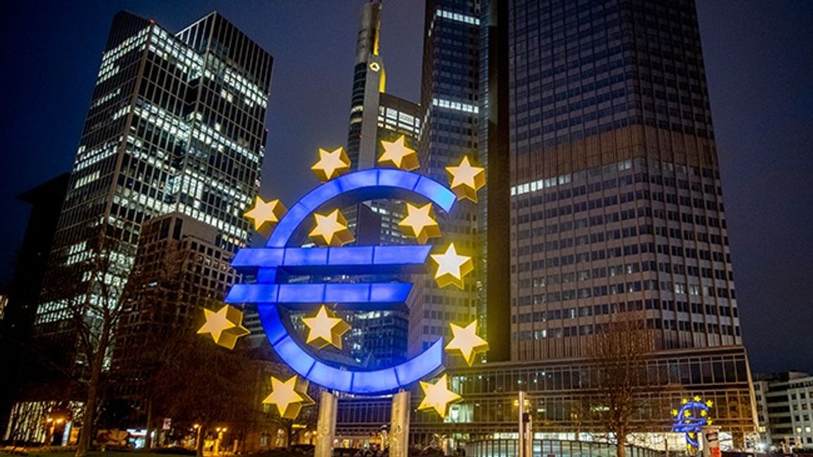 Europeiska centralbanken i Frankfurt. Arkivbild. Foto: Michael Probst/AP/TT