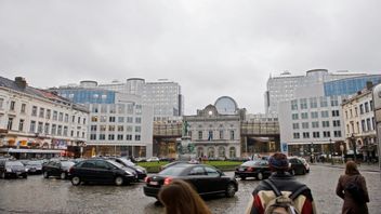 Place du Luxemburg framför EU-parlamentet i Bryssel. Arkivbild. Foto: Henrik Montgomery