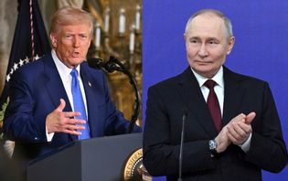USA:s president Donald Trump och Rysslands president Vladimir Putin. Bilden är ett montage. Foto: AP/TT