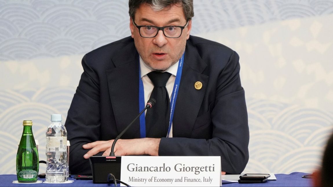 Italiens finansminister Giancarlo Giorgetti. Arkivbild. Foto: KAZUHIRO NOGI/AP/TT