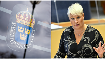 Regeringskansliet och äldre- och socialförsäkringsminister Anna Tenje (M). Efter det uppmärksammade övergreppet i Uppsala vill regeringen införa obligatoriska utdrag ur belastningsregistret inom äldreomsorgen. Foto: Tim Aro/Jonas Ekströmer/SvD/TT
