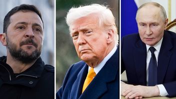 USA:s president Donald Trump, i mitten, är för hård mot Ukraina och för mjuk mot Ryssland. Foto: AP