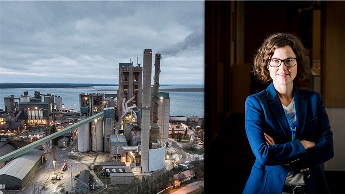 Arkivbild. Cementas fabrik i Slite på Gotland. Foto: Magnus Hjalmarson Neideman / SvD / TT och Malin Löfsjögård, vd, för Svensk Betong. Foto: Boel Ferm