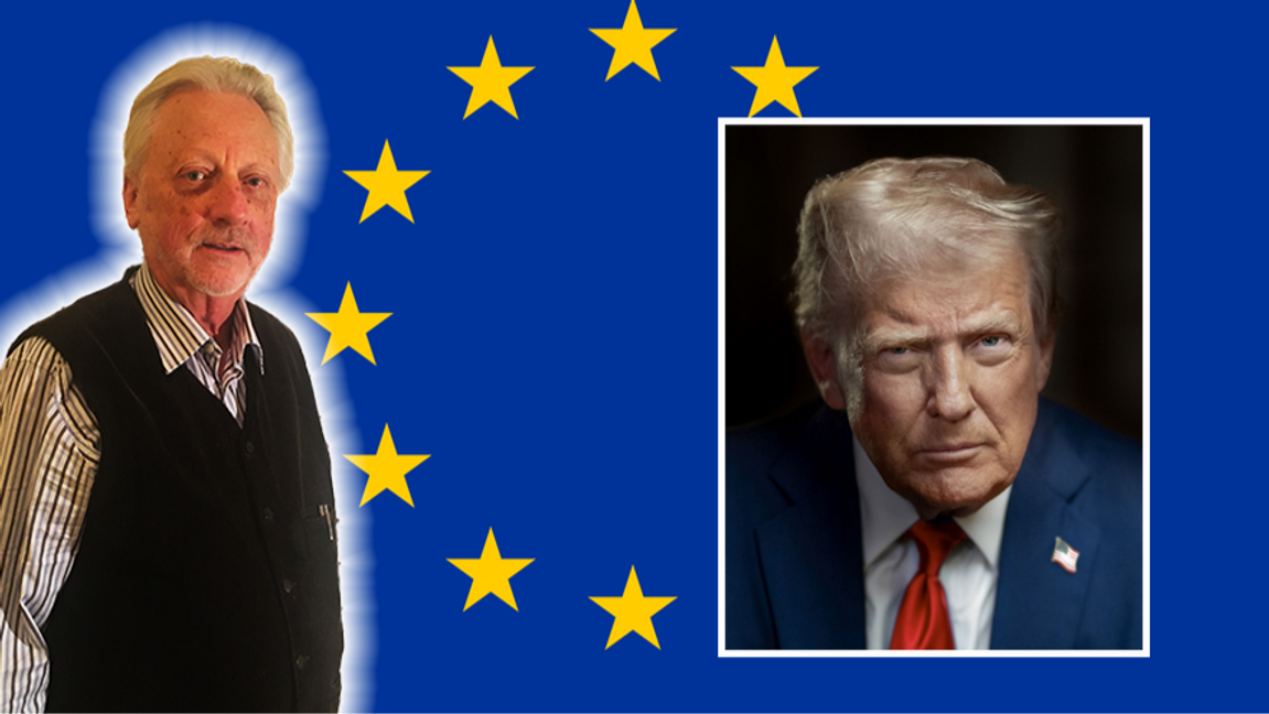 Dags att vakna. Foto: (Trump) Daniel Torok, Public Domain, via Wikimedia Commons / (EU) Verdy P, Public Domain, via Wikimedia Commons