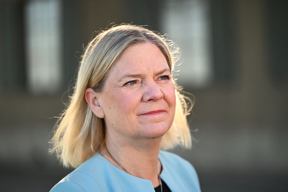 Socialdemokraternas partiledare Magdalena Andersson i Almedalen. Foto: Christine Olsson/TT