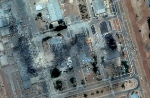 En satellitbild av den iranska kärnanläggningen Isfahan, en av tre som nyligen bombades av USA. Foto: Maxar Technologies/AP/TT