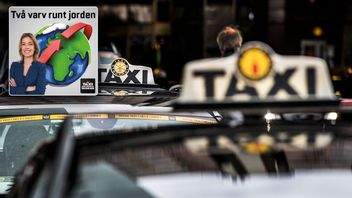 Två varv runt jorden, enligt Taxi Stockholm, så långt kommer du på Strandhälls taxinotor. Foto: Lars Pehrson/SvD/TT och Reklamprofessors/Twitter