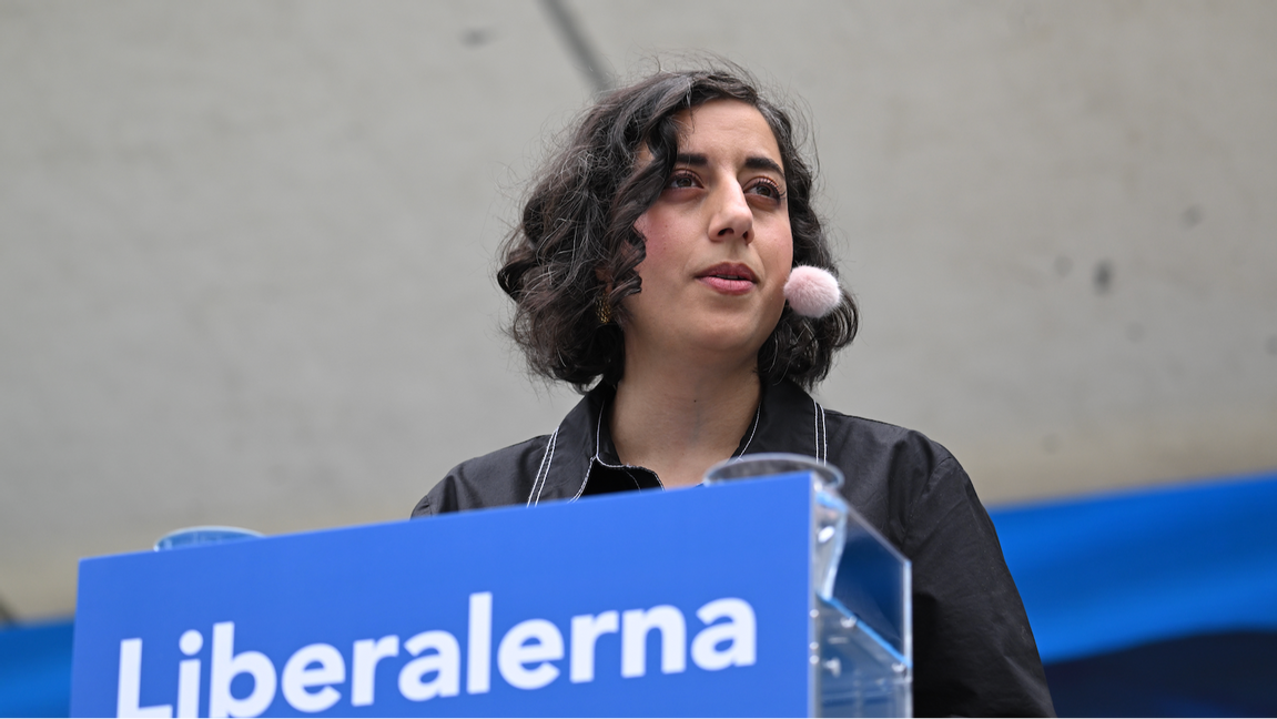 Nya L-ledaren Simona Mohamsson förbereder sitt parti för en kursändring gällande Sverigedemokraterna. Foto: Christine Olsson/TT
