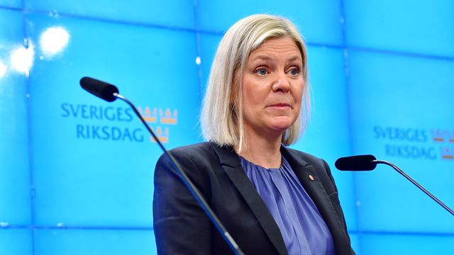 Socialdemokraternas partiledare Magdalena Andersson (S). Foto: Jonas Ekströmer/TT