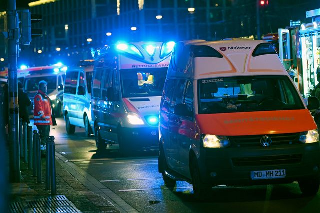 Räddningsinsatsen efter händelsen i Magdeburg. Heiko Rebsch/DPA/AP/TT