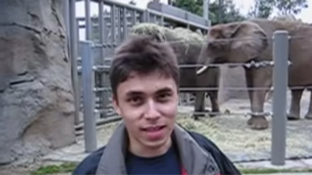 Jawed Karim på San Diego Zoo 2005. Foto: Skärmdump Youtube