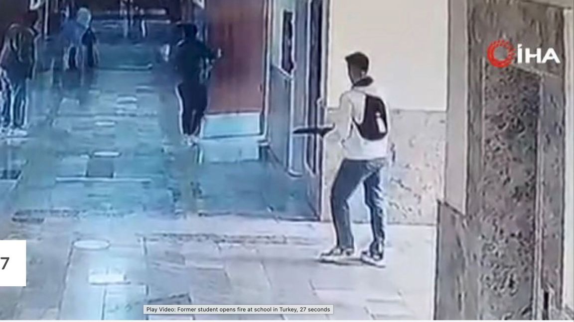 Foto: Skärmdump från Sky/IHA.Andra skolskjutningen i Turkiet på bara två dagar. 