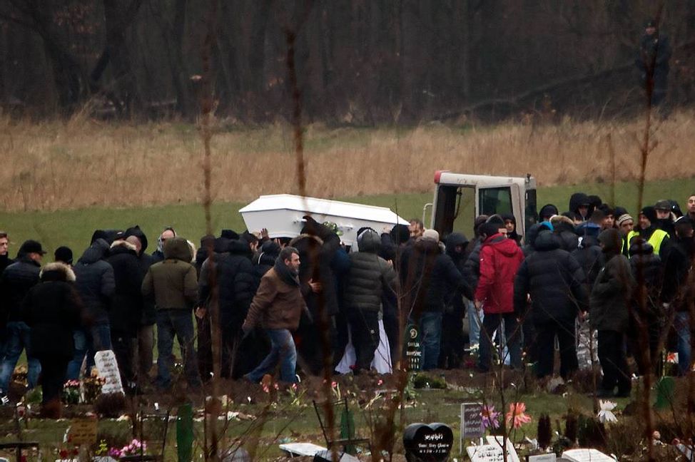 Omar Abdel Hamid El-Hussein begravning. Foto: Rasmus Flindt Pedersen, AP/TT.