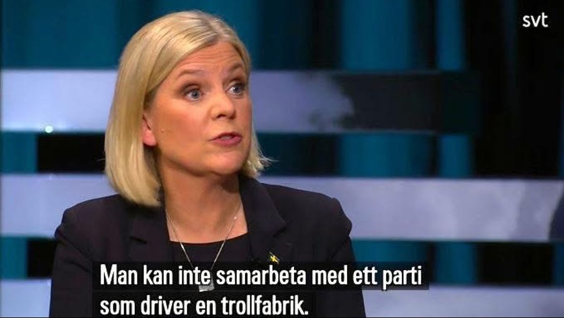 Magdalena Andersson är skyldig väljarna väldigt många svar. Foto: Skärmdump/SVT