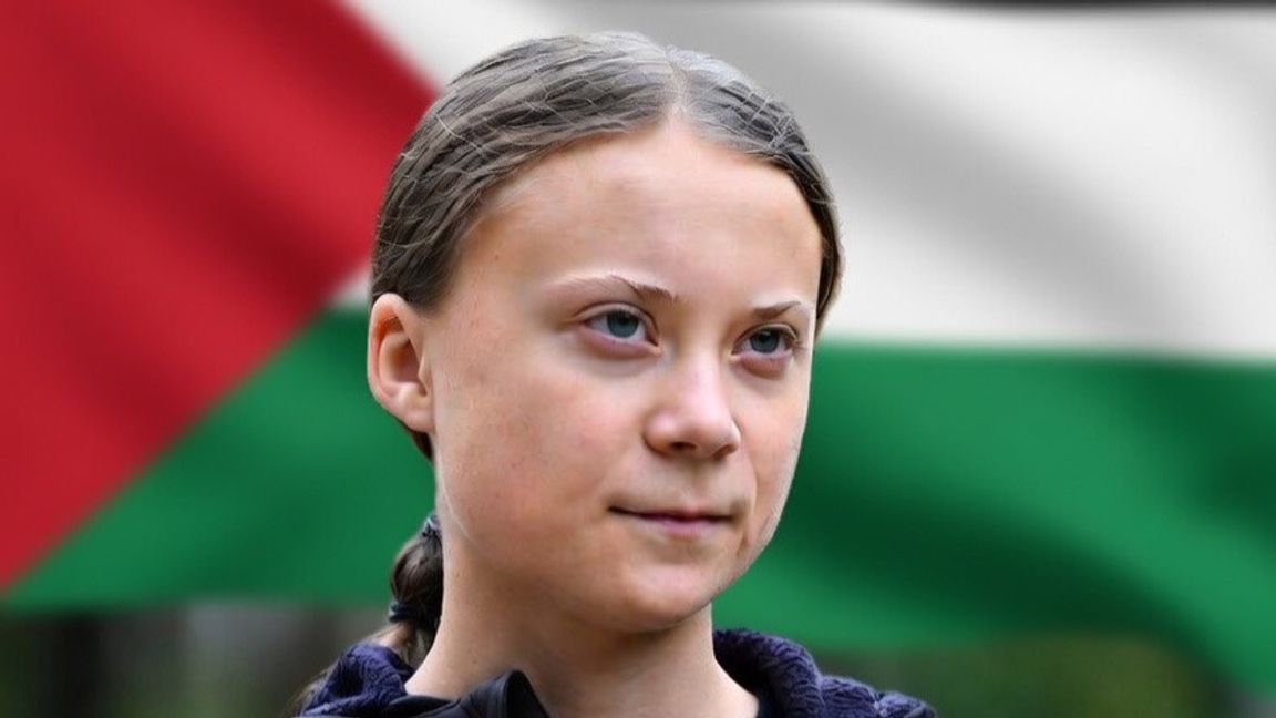 Thunberg vill krossa sionismen och har gått över en gräns. Bild: AI-genererad bild