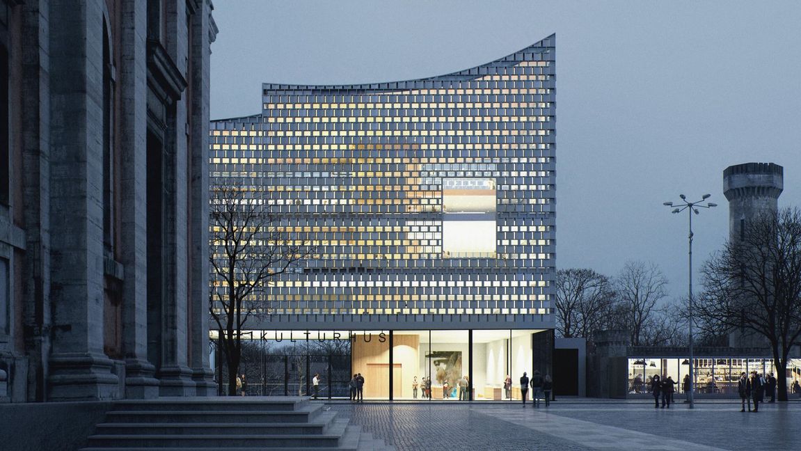 Illustration av kulturhuset som planeras att byggas i Karlskrona. Foto: Dorte Mandrup arkitekt